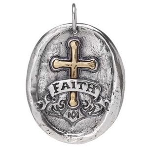 Large , waxing poetic oval pendant.